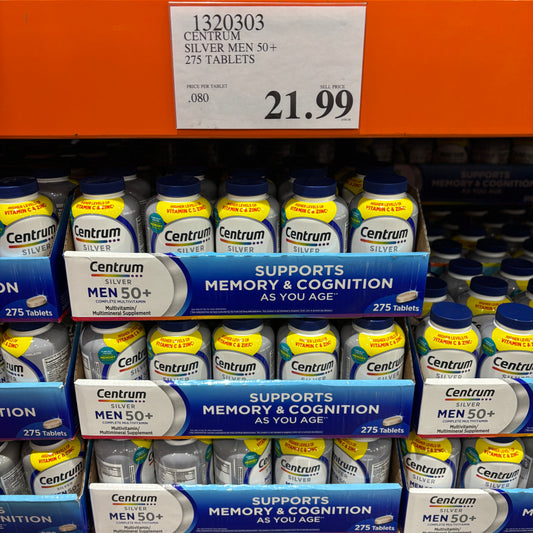 [미국직배송] 센트룸 실버 맨 50+ 멀티비타민 면역 강화 275정 (얼바인 코스트코 정품)