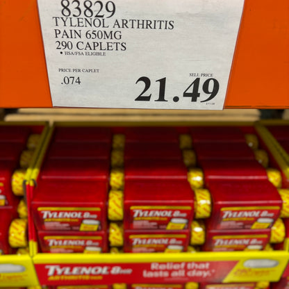 [미국직배송] 타이레놀 8시간 아세트아미노펜 650mg 관절 통증 완화 290정 (얼바인 코스트코 정품)