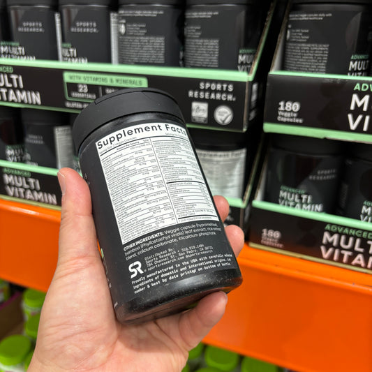 [미국직배송] 스포츠리서치 어드밴스드 멀티비타민 180 식물성 캡슐 (얼바인 코스트코 정품)