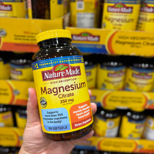 [미국직배송] 네이처메이드 마그네슘 시트레이트 250mg 고흡수 180정 (얼바인 코스트코 정품)