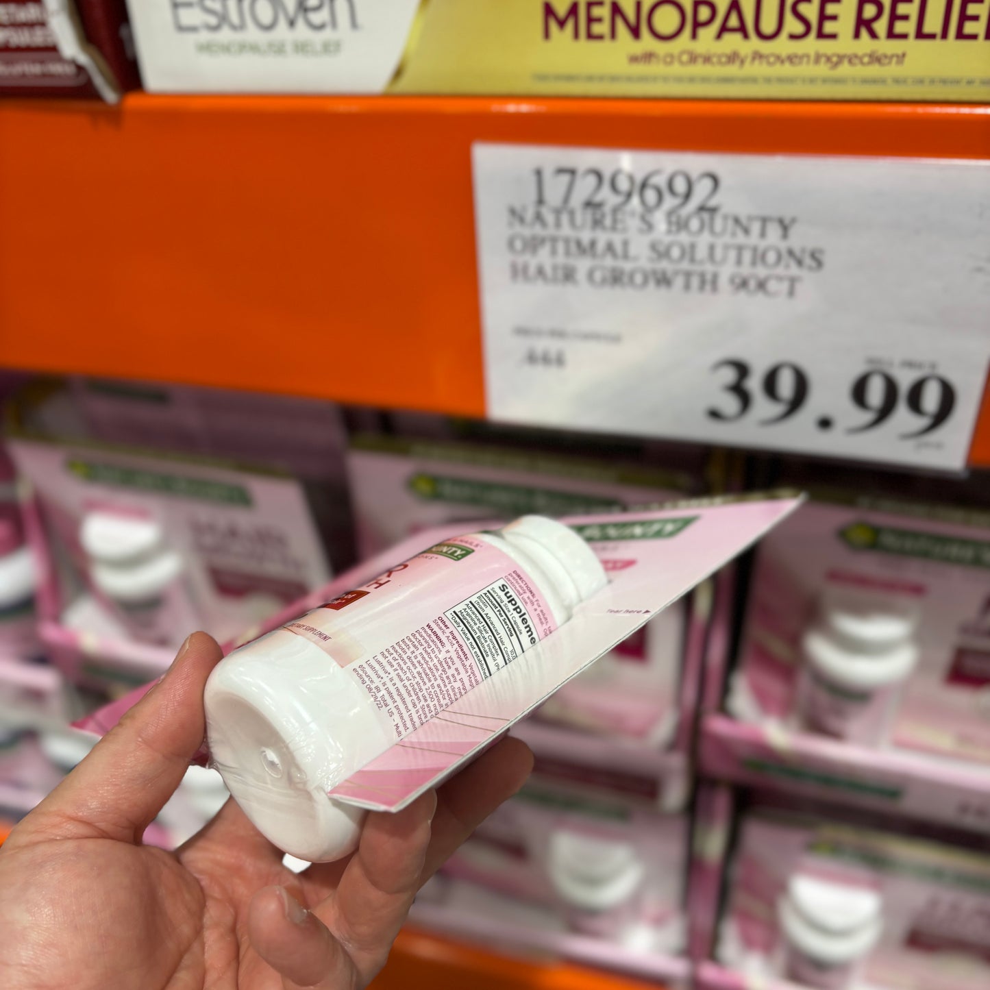 [미국직배송] 네이처스 바운티 헤어 그로스 모발 성장 영양제 90정 (얼바인 코스트코 정품)