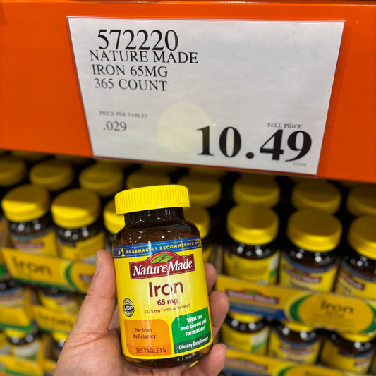 [미국직배송] 네이처메이드 철분 65mg 에너지 지원 365정 (얼바인 코스트코 정품)