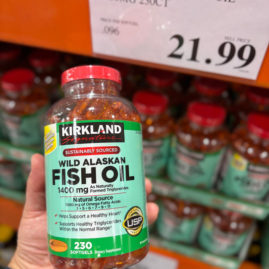 [미국직배송] 커클랜드 와일드 알래스칸 피쉬오일 1400mg 저온압착 230정 (얼바인 코스트코 정품)