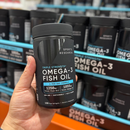 [미국직배송] 스포츠리서치 트리플 스트렝스 오메가-3 피쉬오일 150 소프트젤 (얼바인 코스트코 정품)