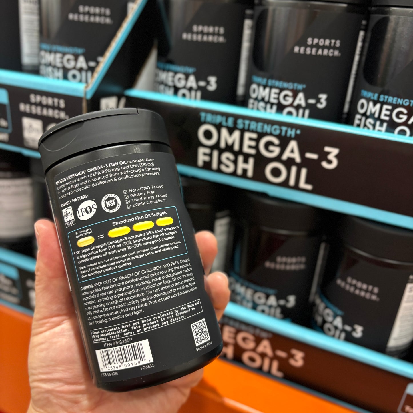 [미국직배송] 스포츠리서치 트리플 스트렝스 오메가3 1250mg 150정 (얼바인 코스트코 정품)