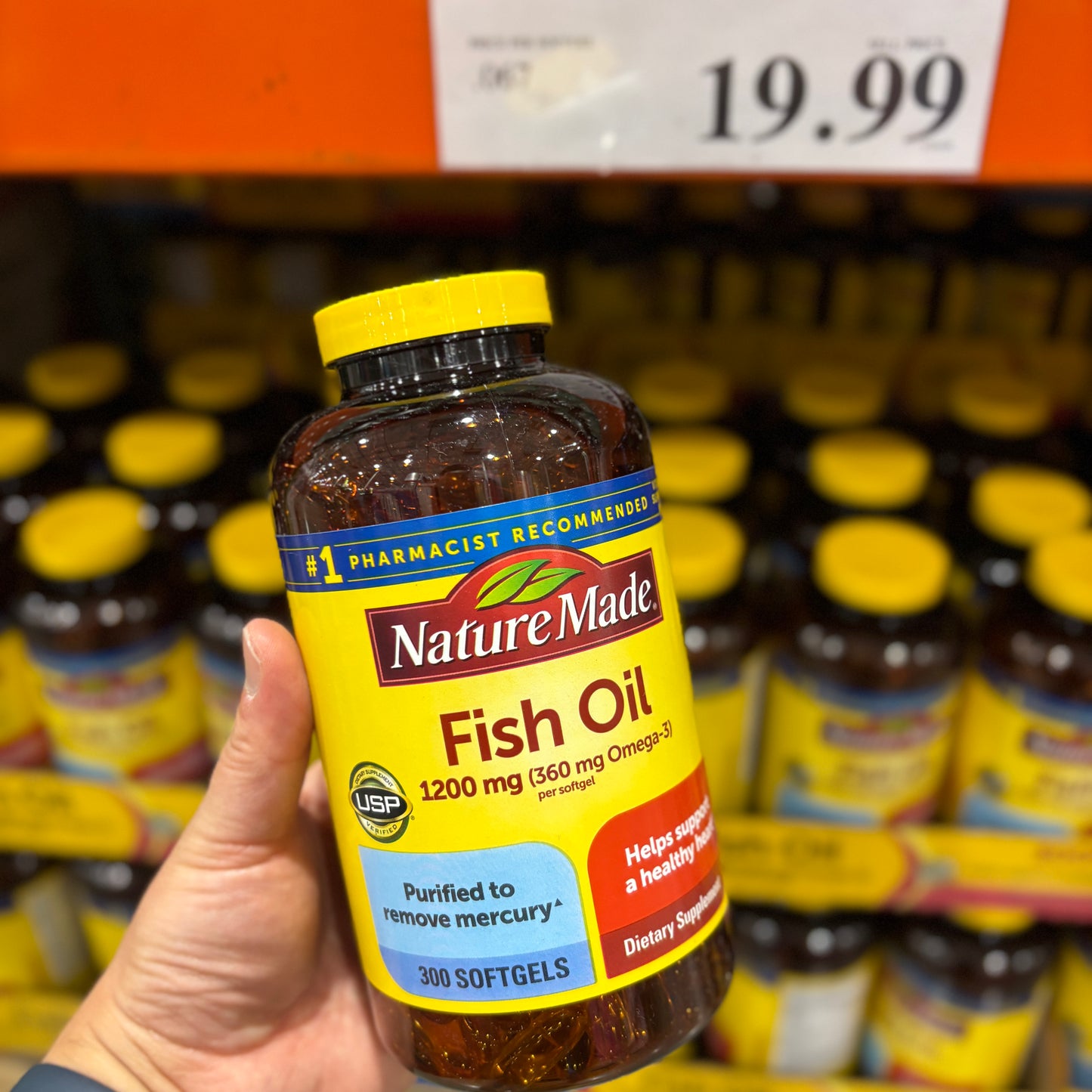 [미국직배송] 네이처메이드 피쉬오일 오메가3 1200mg 300정 (얼바인 코스트코 정품)