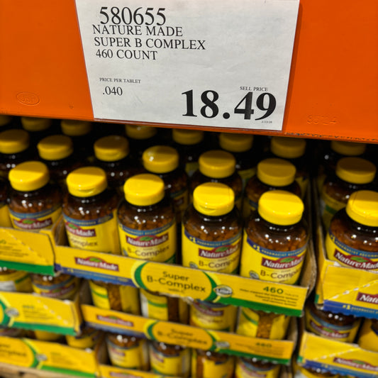 [미국직배송] 네이처메이드 슈퍼 B-컴플렉스 비타민 C & 엽산 460정 (얼바인 코스트코 정품)
