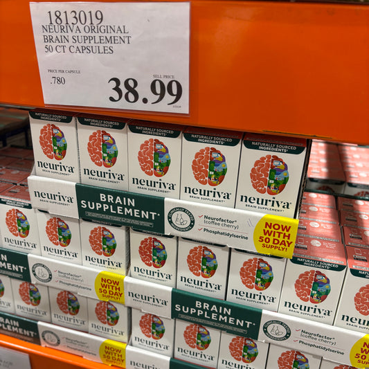 [미국직배송] 뉴리바(Neuriva) 오리지널 두뇌 건강 기억력 개선 50정 (얼바인 코스트코 정품)