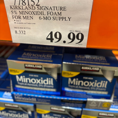 [미국직배송] 커클랜드 미녹시딜 5% 폼 남성용 탈모 관리 6개월분 (얼바인 코스트코 정품)