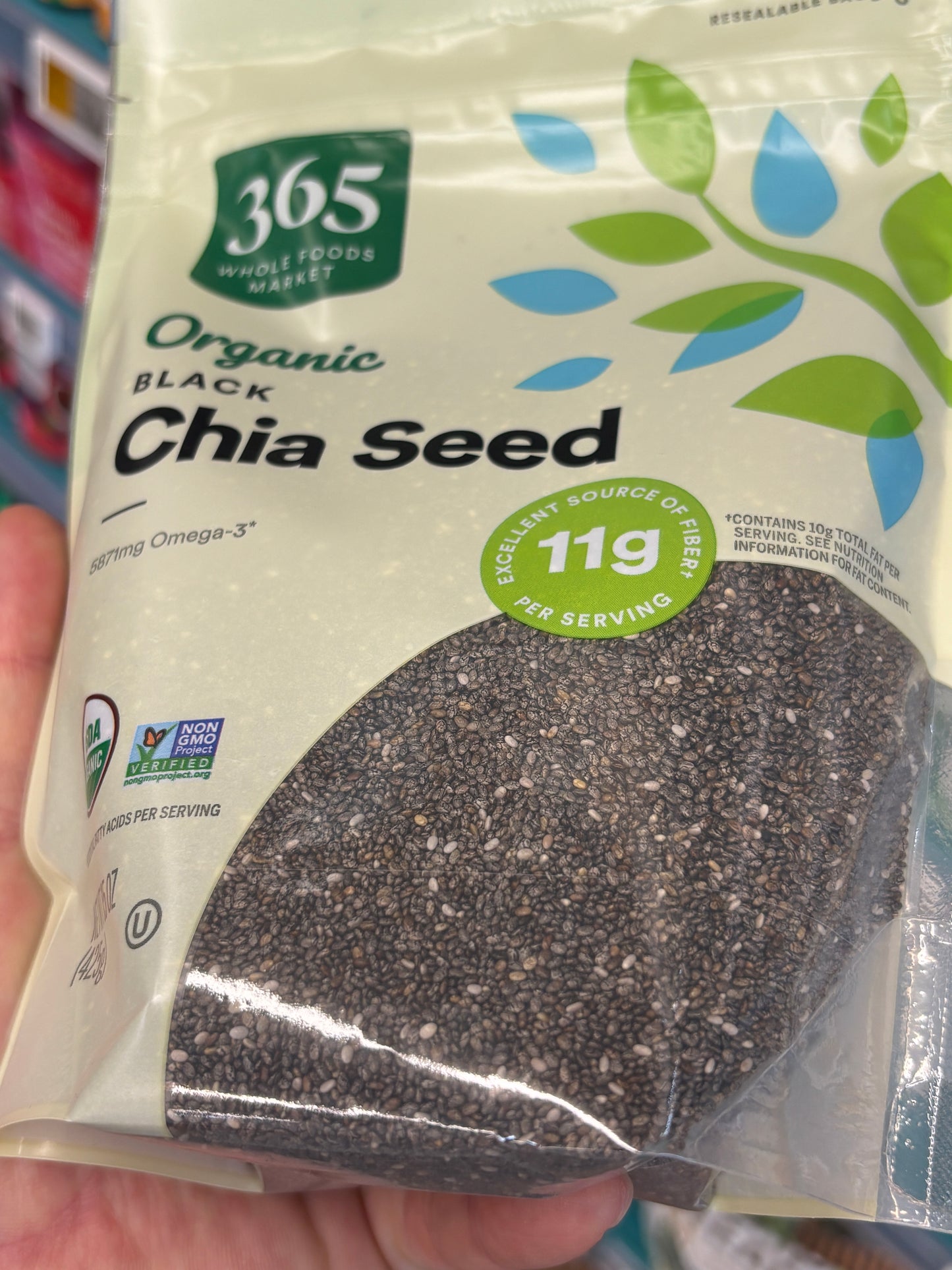 홀푸드 마켓 365 유기농 블랙 치아씨드 15oz | 얼바인픽 미국직배송