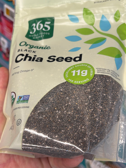 홀푸드 마켓 365 유기농 블랙 치아씨드 15oz | 얼바인픽 미국직배송