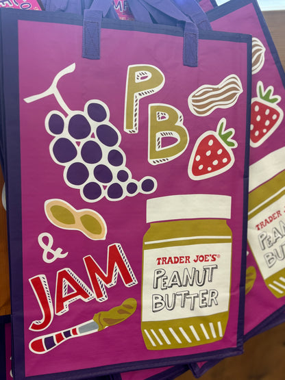 [2개 실속세트] 트레이더조 클래식 리유저블 에코백 (PB&JAM + 맥앤치즈) | 얼바인픽 미국직배송