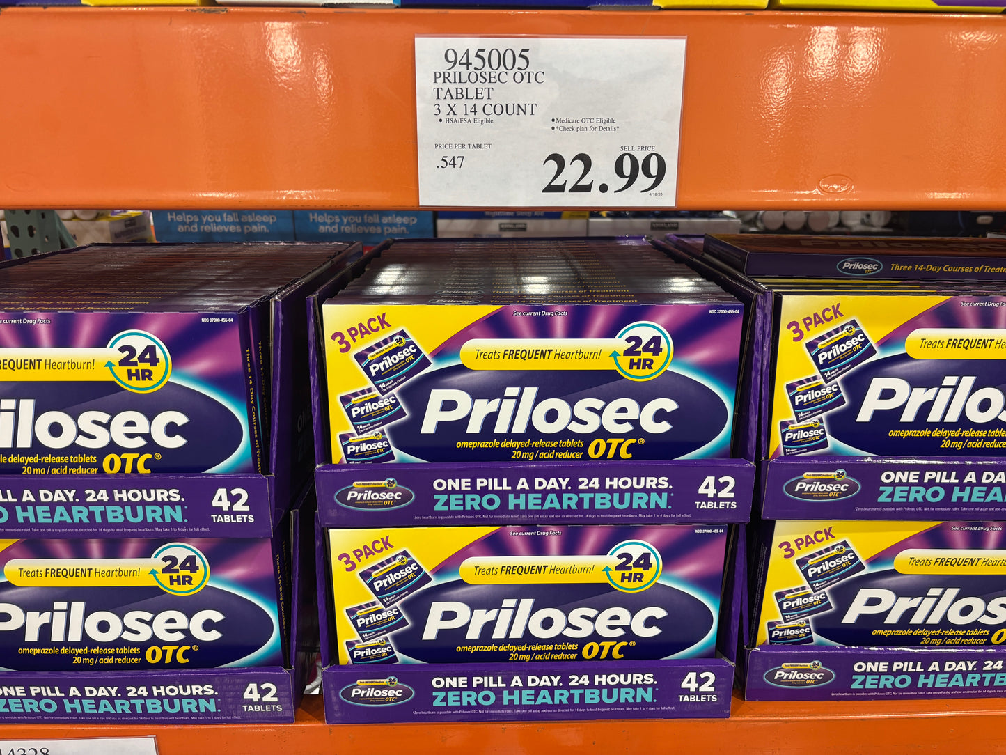 [프릴로섹] Prilosec OTC 24시간 속쓰림 완화제 42정 (14정 x 3팩) - 미국 코스트코 정품 | 얼바인픽