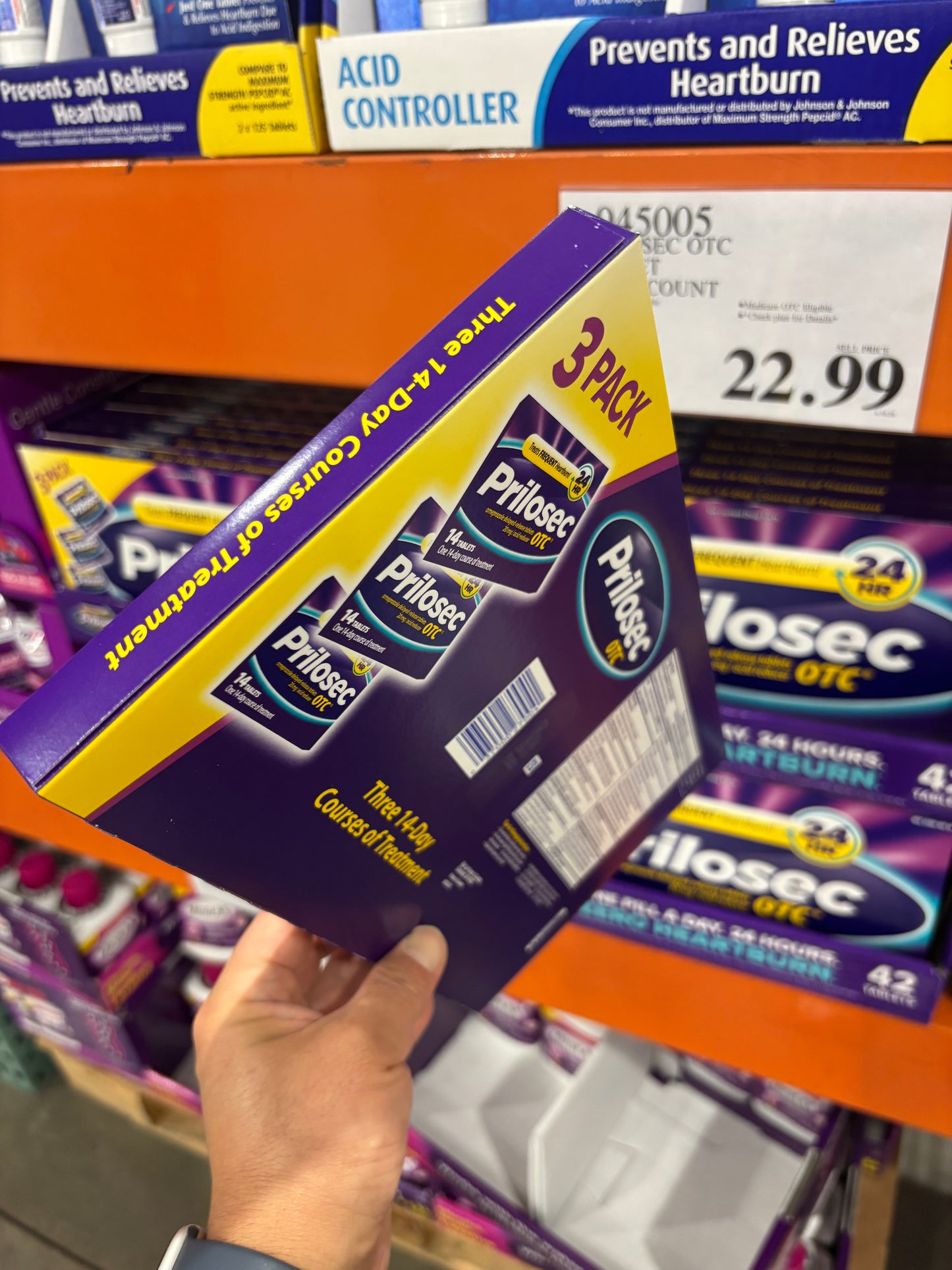 [프릴로섹] Prilosec OTC 24시간 속쓰림 완화제 42정 (14정 x 3팩) - 미국 코스트코 정품 | 얼바인픽