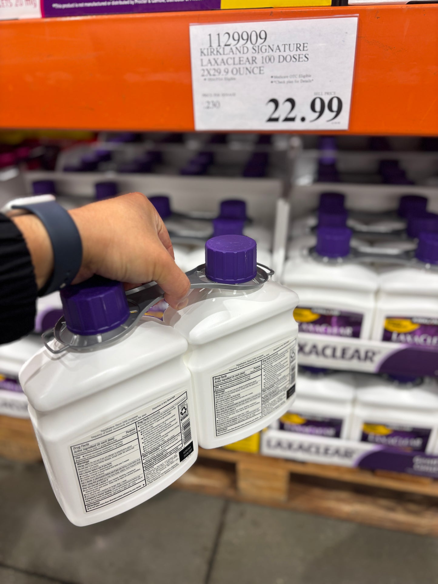 [커클랜드] 락사클리어 LaxaClear 변비 완화제 100회분 (29.9oz x 2팩) - 미라락스 동일성분 가성비 끝판왕 | 얼바인픽