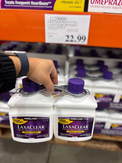 [커클랜드] 락사클리어 LaxaClear 변비 완화제 100회분 (29.9oz x 2팩) - 미라락스 동일성분 가성비 끝판왕 | 얼바인픽