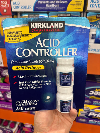 [커클랜드] 애시드 컨트롤러 파모티딘 20mg 250정 (125정 x 2병) - 펩시드 AC 동일성분 가성비 위산조절제 | 얼바인픽