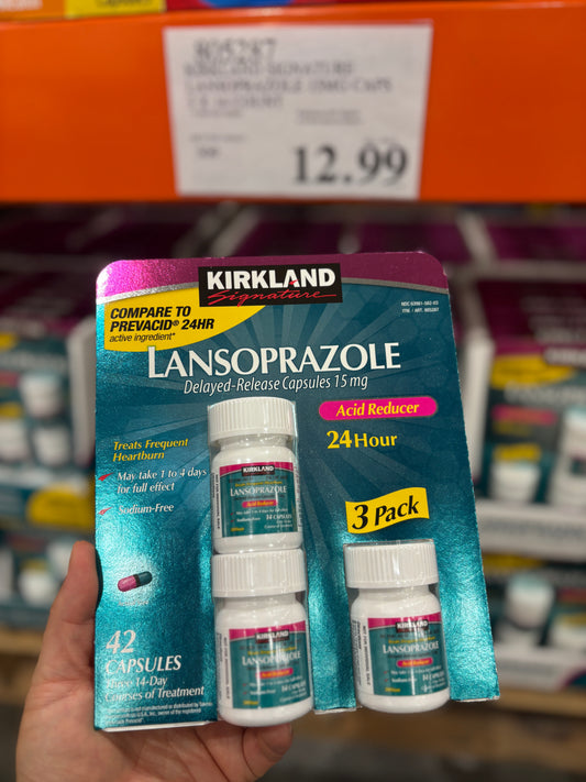 [커클랜드] 란소프라졸 Lansoprazole 15mg 42캡슐 (3팩) - 프리바시드 동일성분 가성비 위산조절제 | 얼바인픽