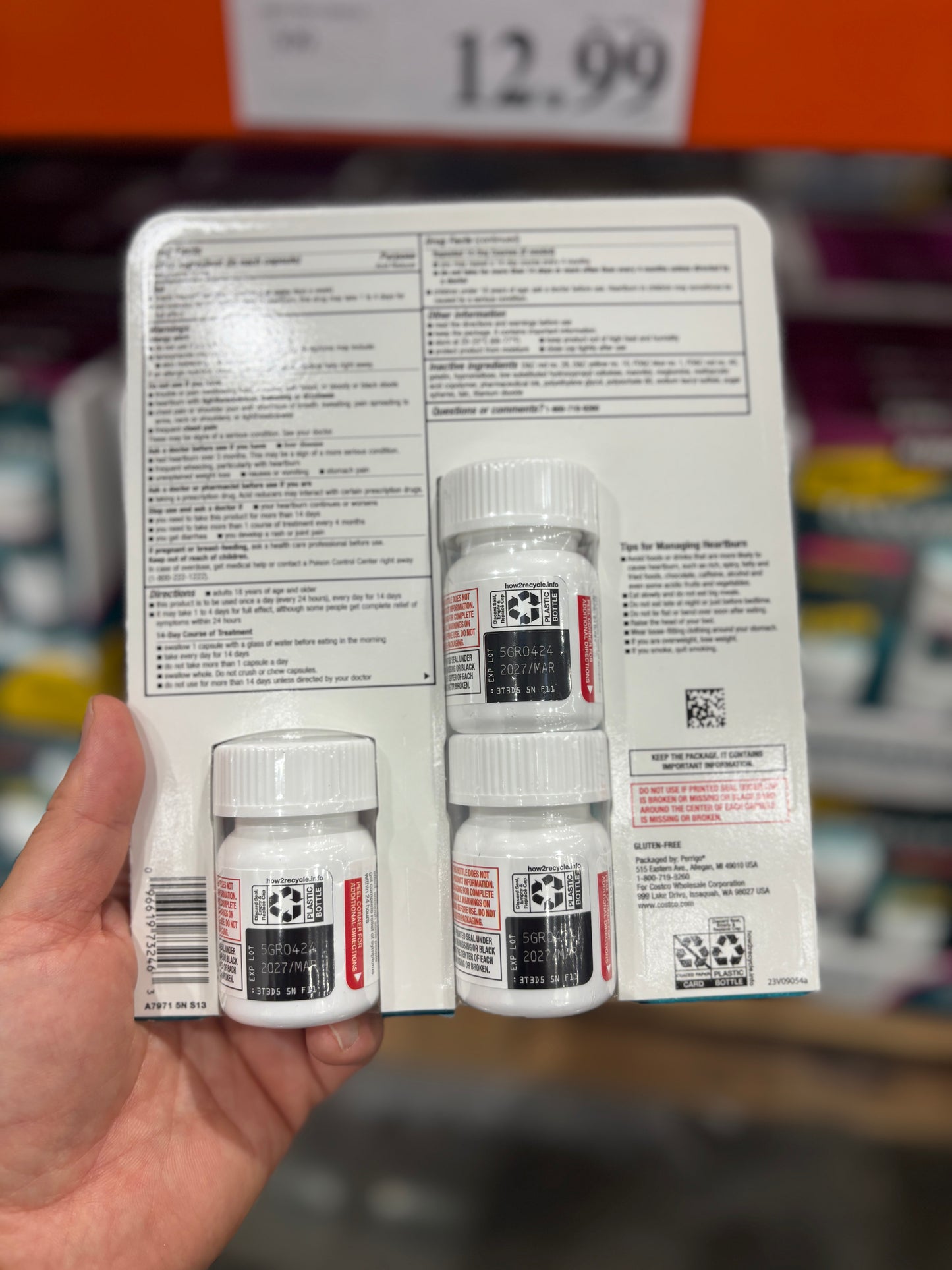 [커클랜드] 란소프라졸 Lansoprazole 15mg 42캡슐 (3팩) - 프리바시드 동일성분 가성비 위산조절제 | 얼바인픽