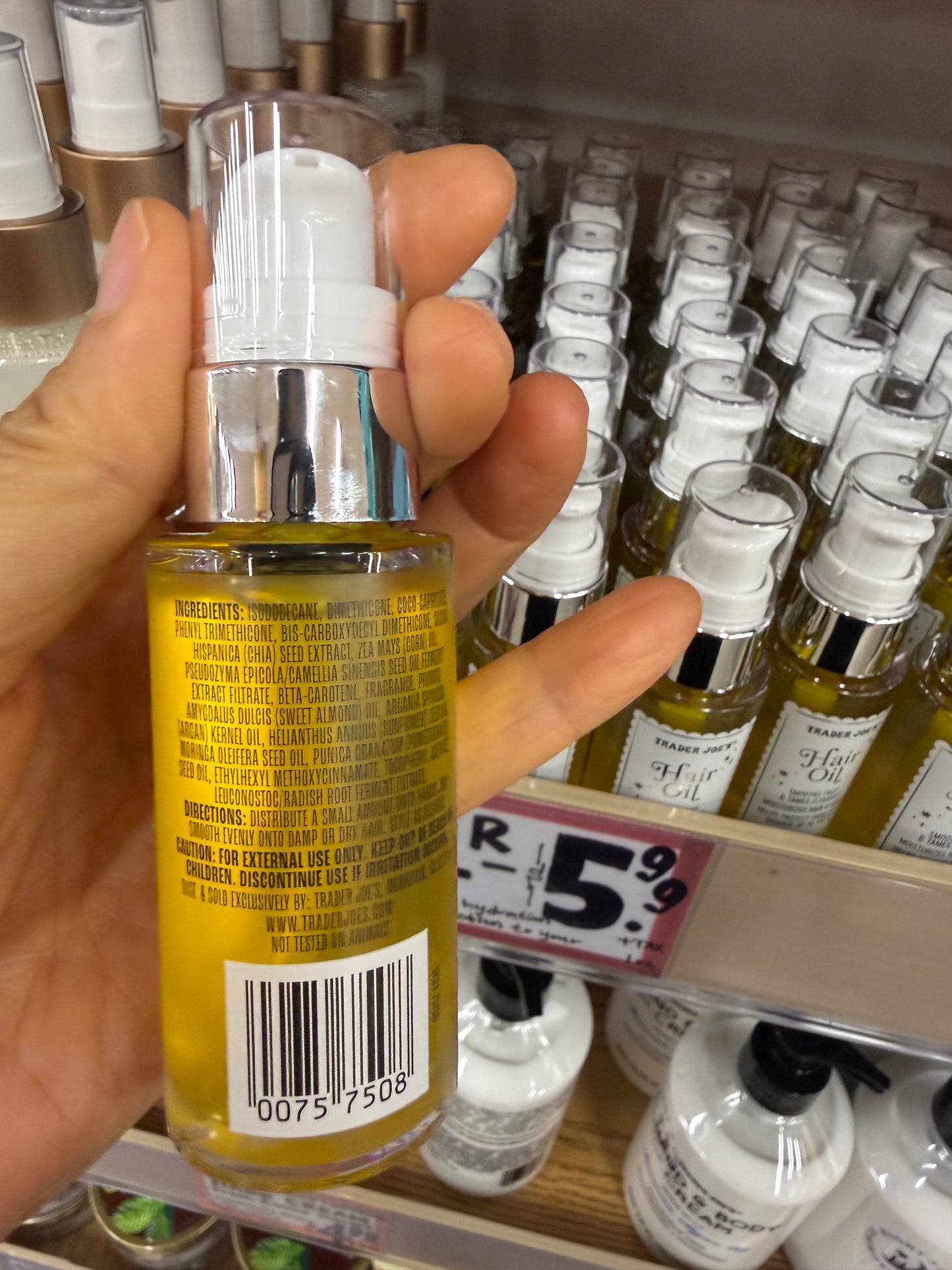 [2병 실속세트] 트레이더조 비건 헤어 오일 30ml (윤기/보습/열보호) | 얼바인픽 미국직배송